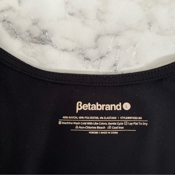 Betabrand short sleeve dress black comfortable stretch size large - Picture 8 of 8